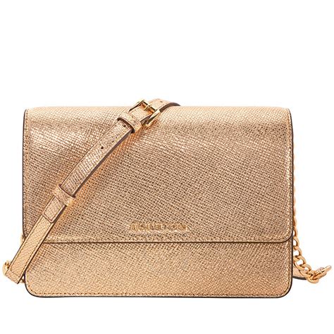 gold michael kors purse with big dimond|michael kors gold crossbody bag.